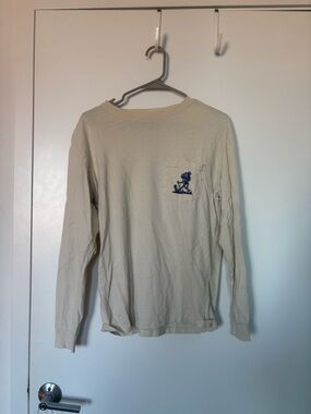 Parks Project Cream Long-Sleeve Pocket Tee with Blue Pocket Graphic